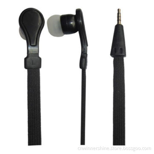 Earbud with Tangle-Free Headphone Shoelace Noise-cancelling, OEM/ODM, 3.5mm Plug